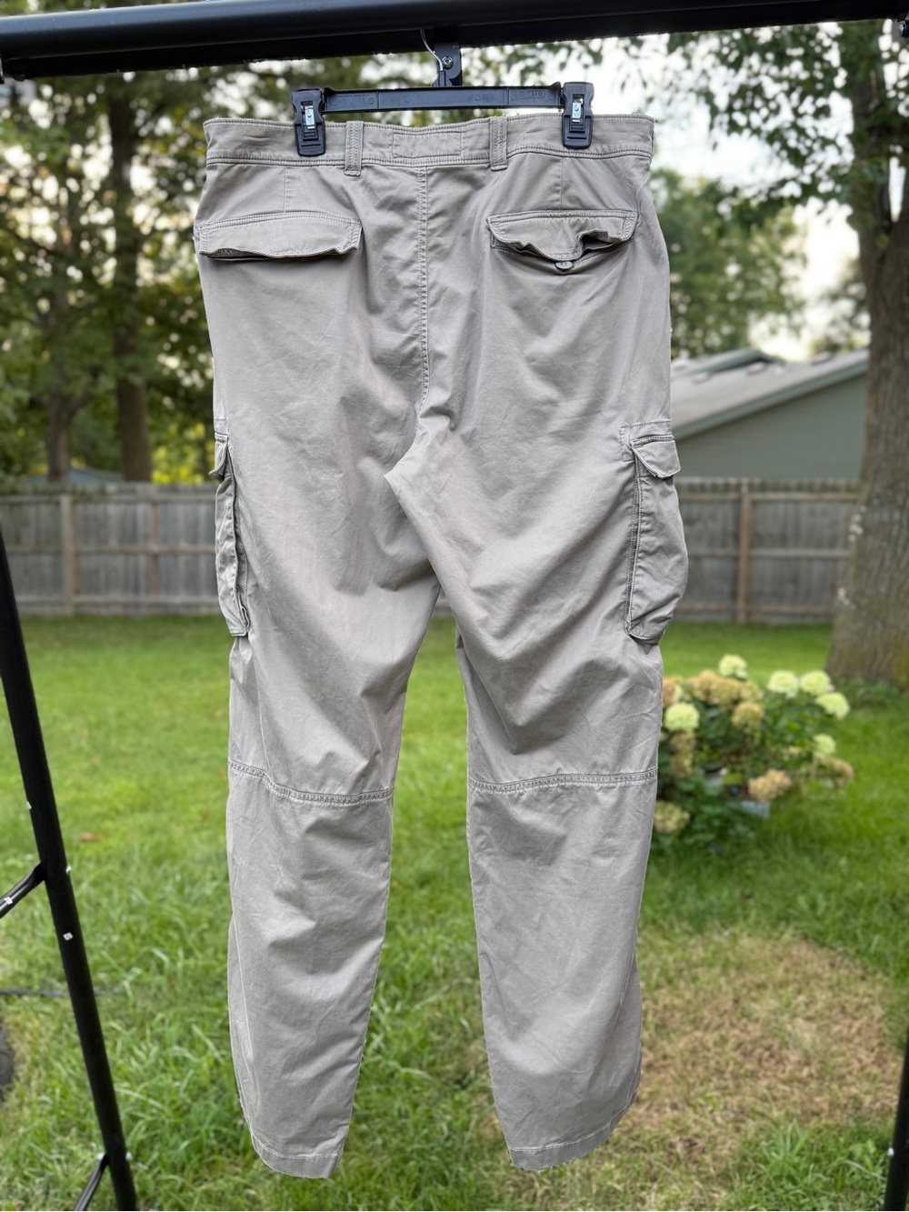 Abercrombie & Fitch Loose Fit Cargo Pants Mens 34 x 34 Tan Khaki Baggy Utility - Picture 5 of 14